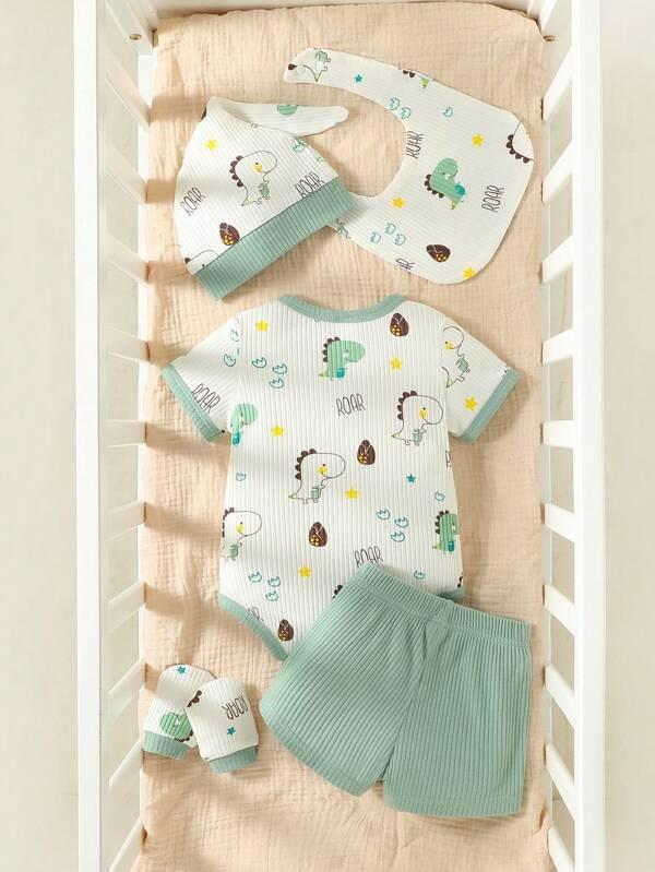 Baby Ribbed Dino 5 Piece Set