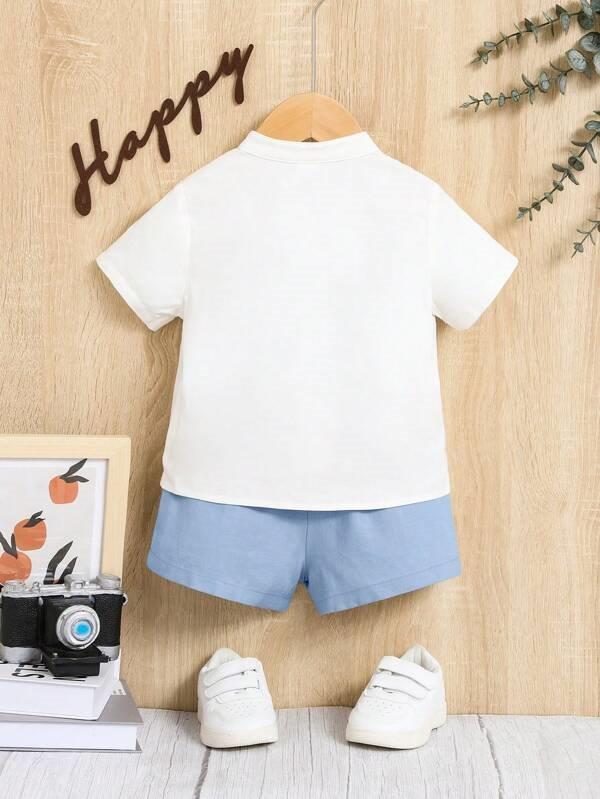 Baby Side Button Shirt and Shorts Set