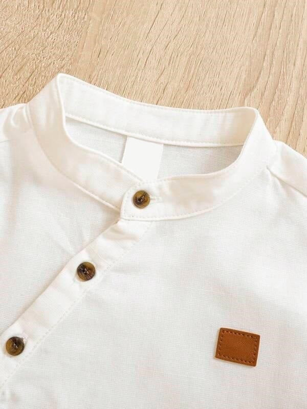 Baby Side Button Shirt and Shorts Set