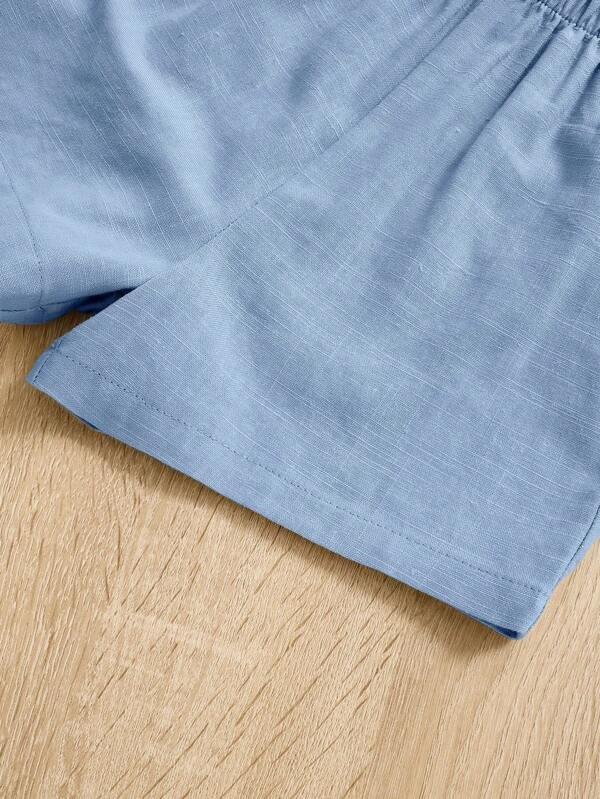Baby Side Button Shirt and Shorts Set