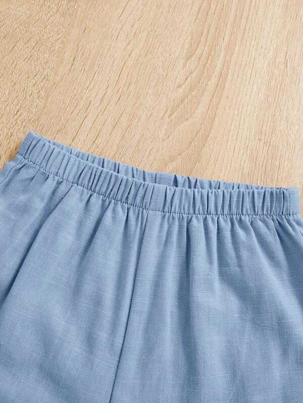 Baby Side Button Shirt and Shorts Set