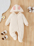 Baby 3D Bunny Ear Zipper Jumpsuit