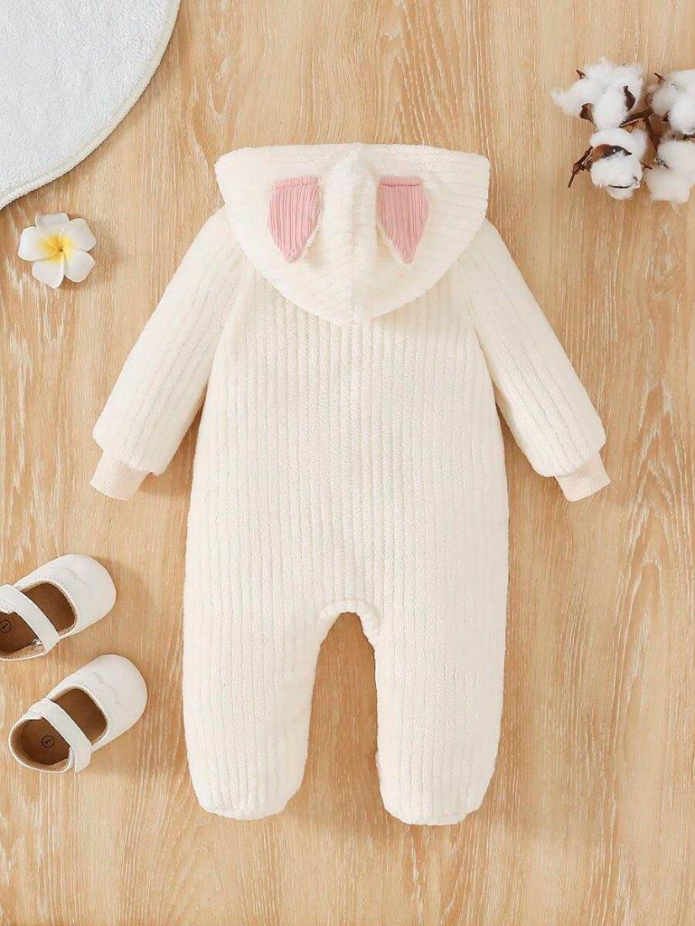 Baby 3D Bunny Ear Zipper Jumpsuit