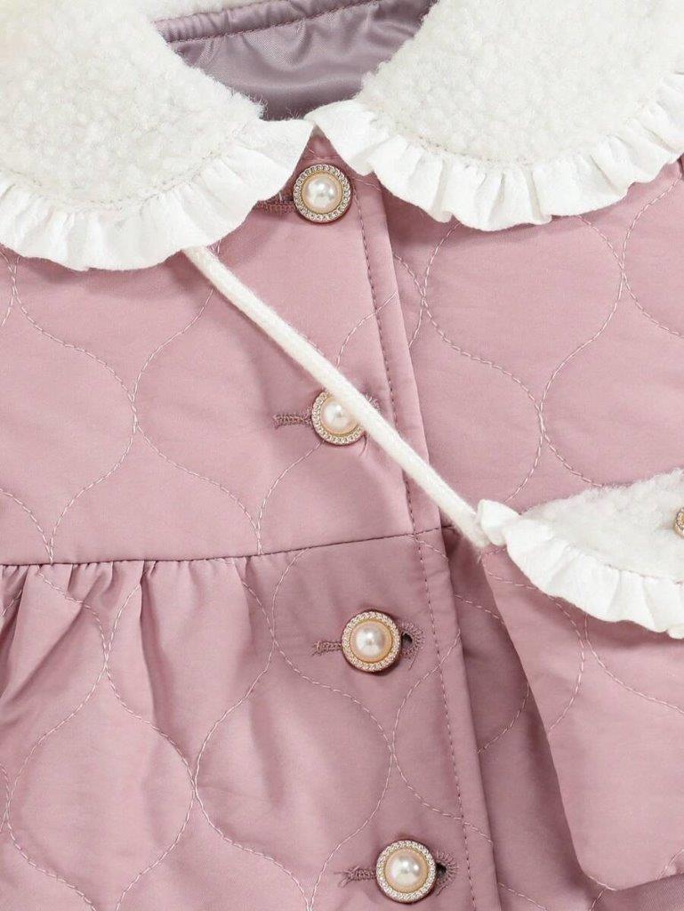Baby Pink Waist Coat With Bag