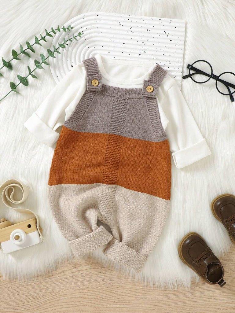Baby Unisex Knitted Jumpsuit Without Tee