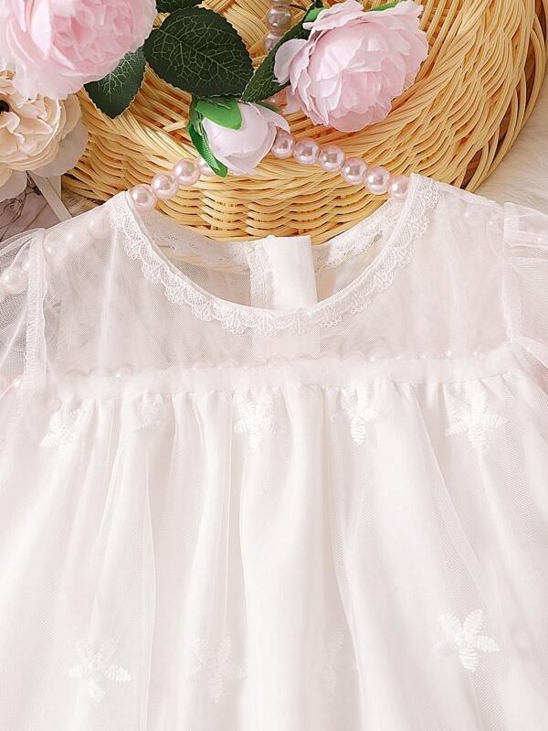 Baby Embroidery White Dress