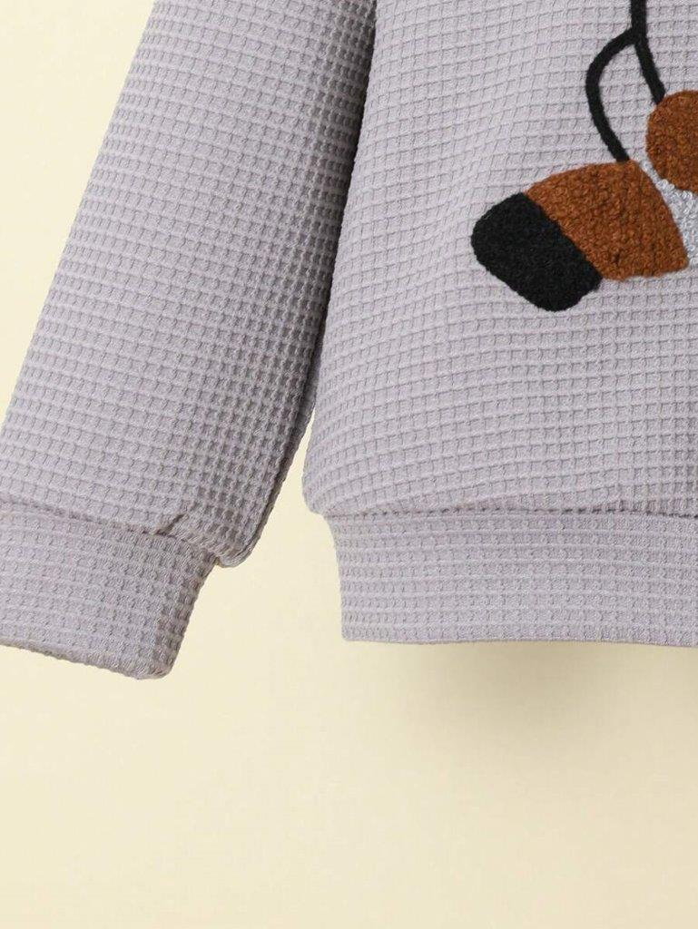 Baby Knitted Teddy Pullover And Pants Set