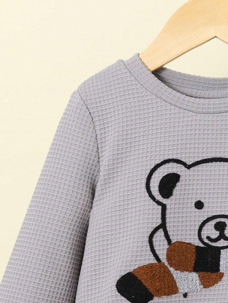 Baby Knitted Teddy Pullover And Pants Set