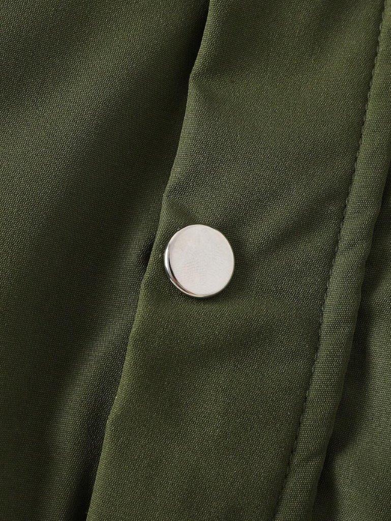 Baby Army Green Pocket Hooded Coat