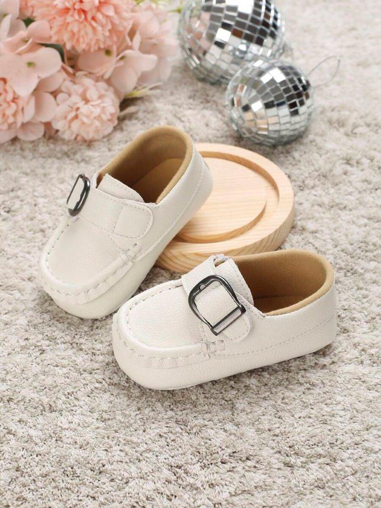 Baby Buckle Slip On White