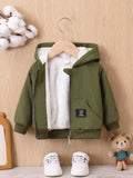 Baby Teddy Lined Hooded Jacket