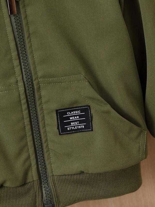 Baby Teddy Lined Hooded Jacket