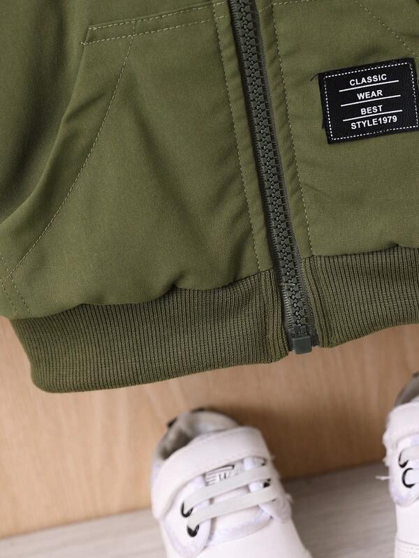 Baby Teddy Lined Hooded Jacket