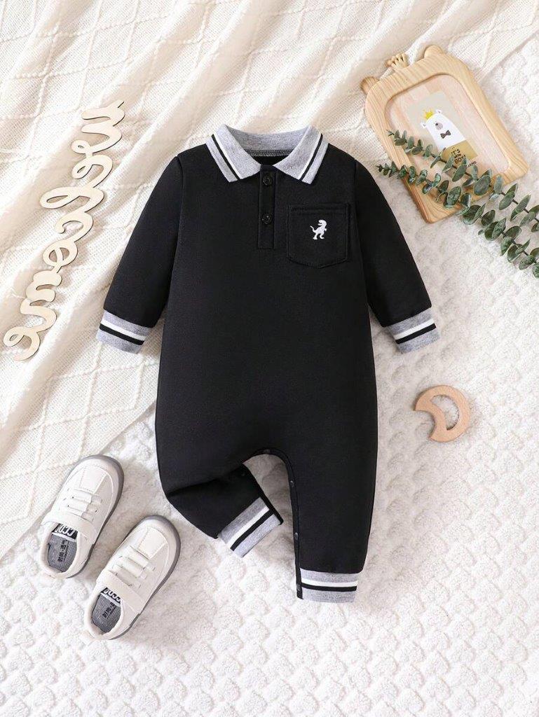 Baby Dino Pocket Jumpsuit