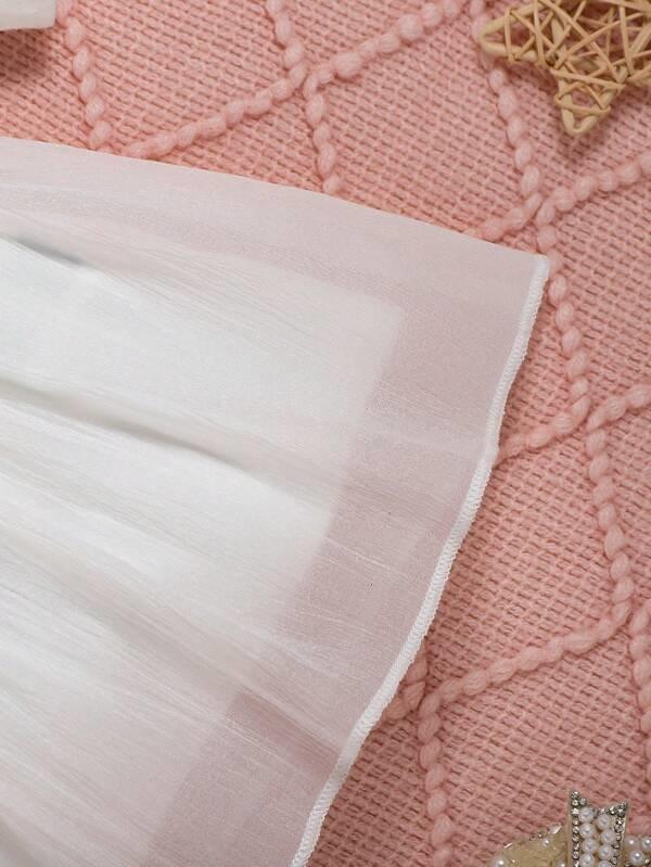Baby Embroidery Overlay Dress Set