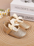 Baby Gold Glitter Flat Shoes
