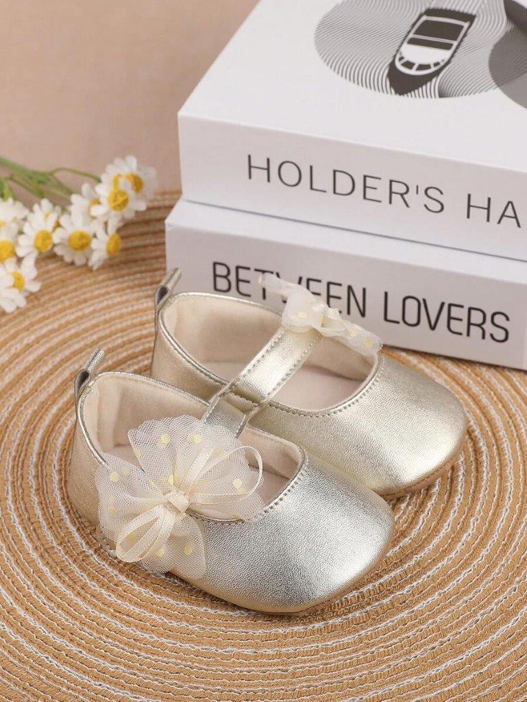 Baby Flower Princess Flats Rose Gold