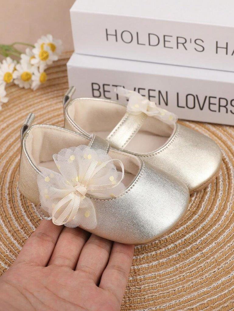 Baby Flower Princess Flats Rose Gold