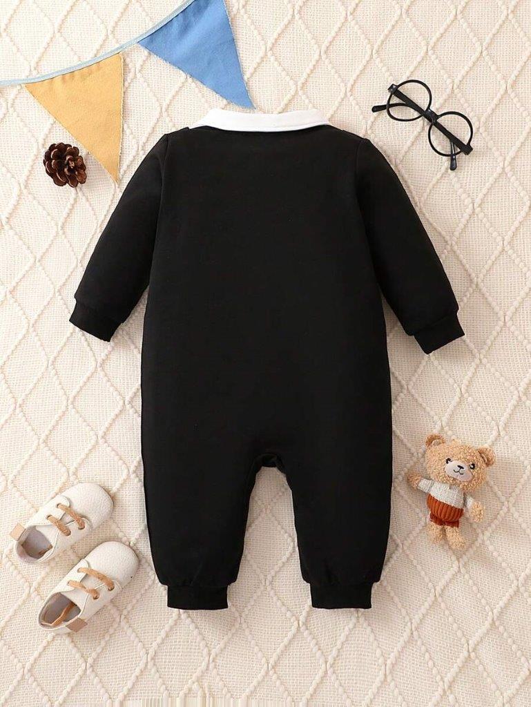 Baby Tuxedo Bow Tie 2 in 1 Jumpsuit