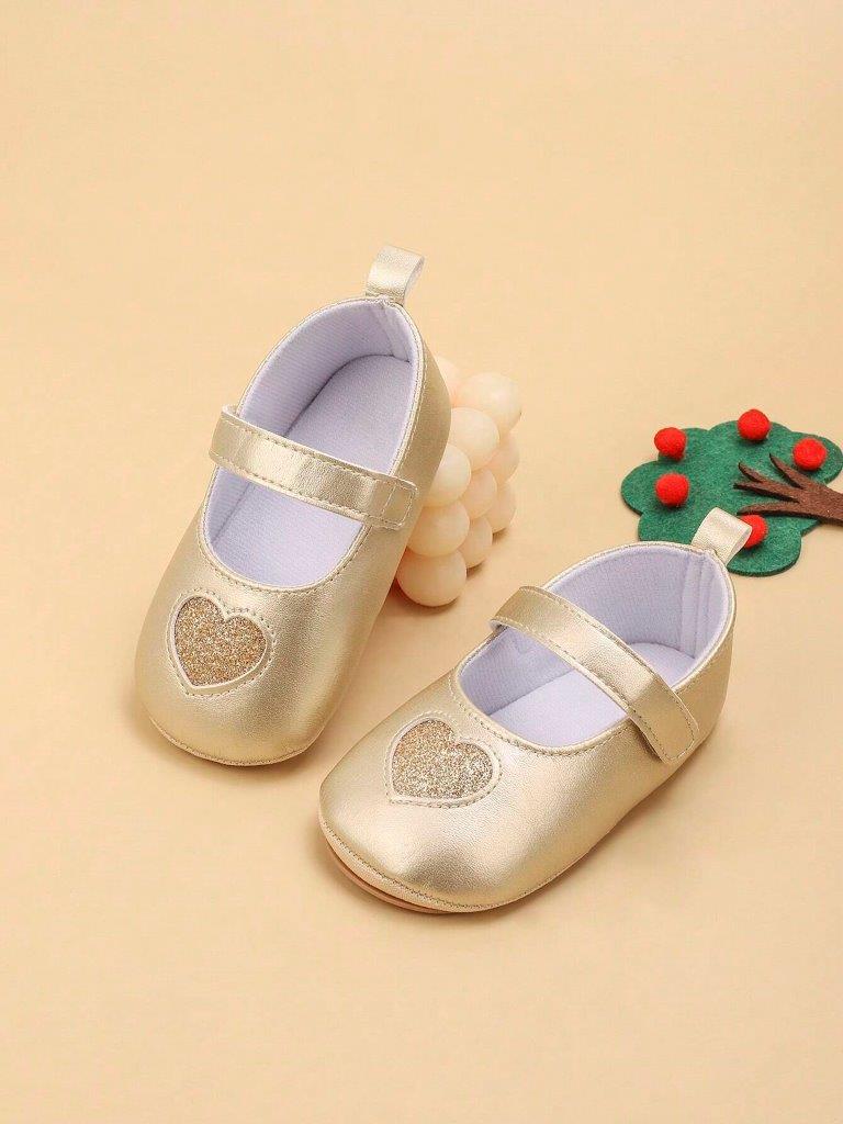 Baby Gold Heart Flats