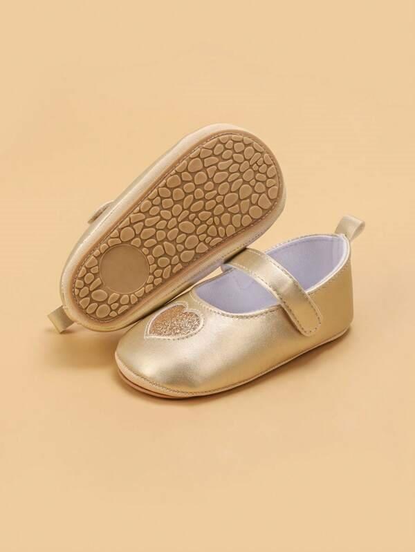 Baby Gold Heart Flats