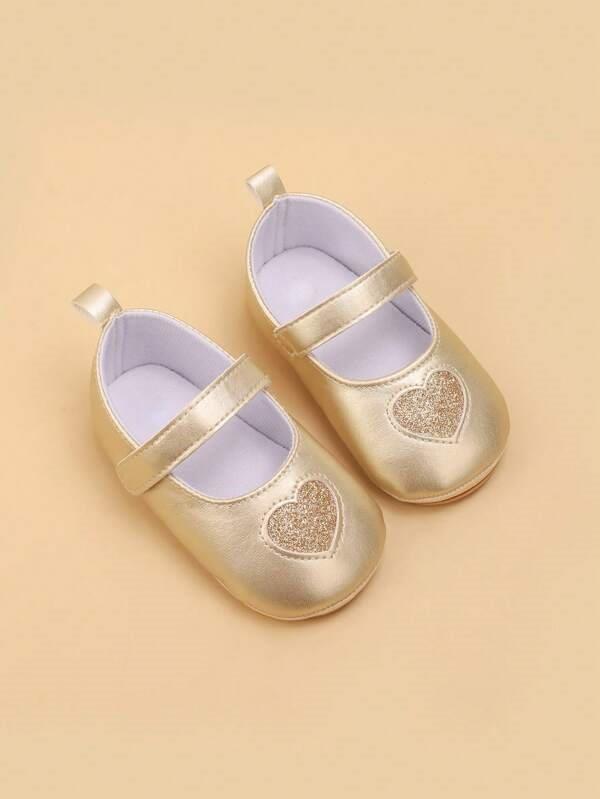 Baby Gold Heart Flats