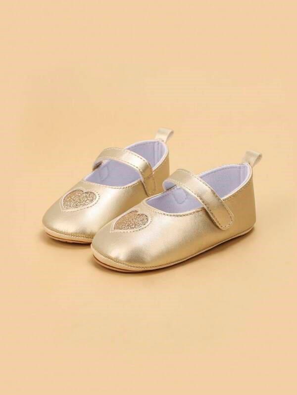 Baby Gold Heart Flats