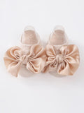 Baby Ankle Socks With Bow Khaki