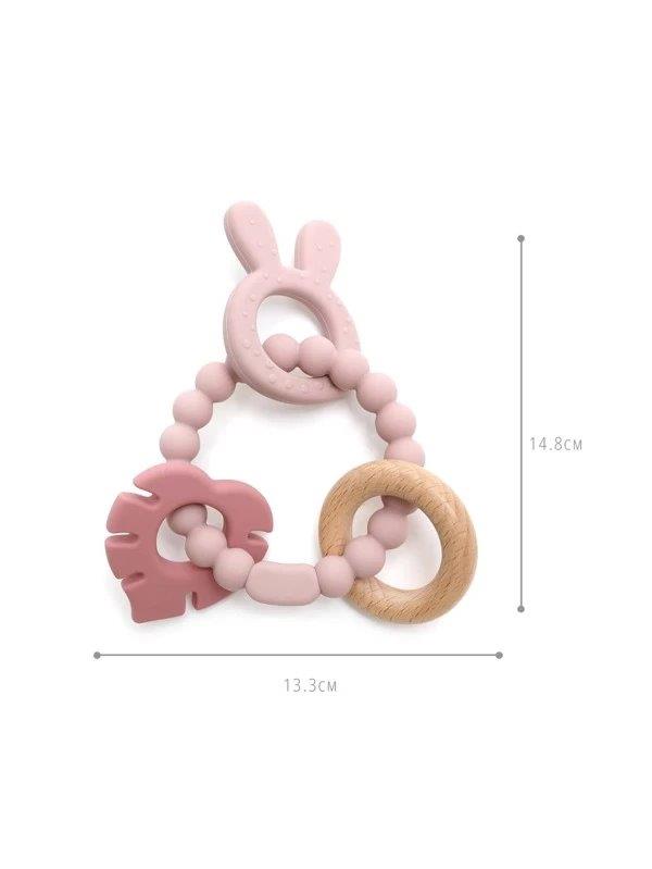 Baby Silicone Teether Pink