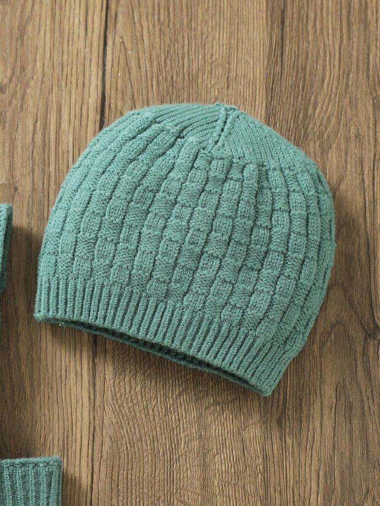 Baby Unisex Knitted Jumpsuit And Beanie Set (Without Tee)