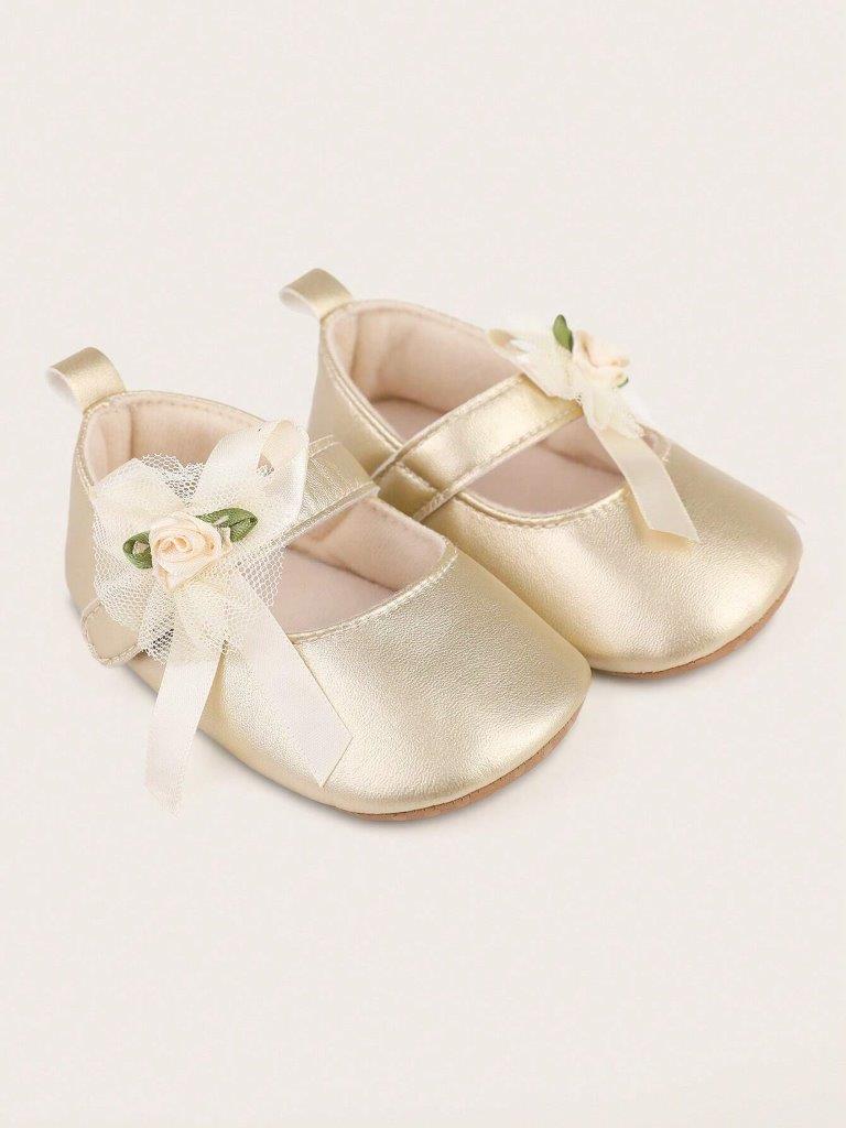 Baby Flower Princess Flats Gold
