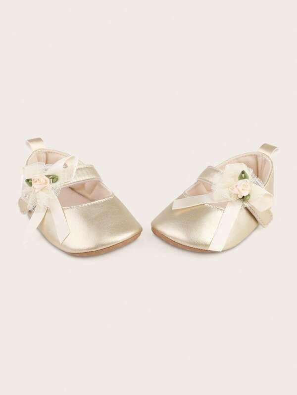 Baby Flower Princess Flats Gold