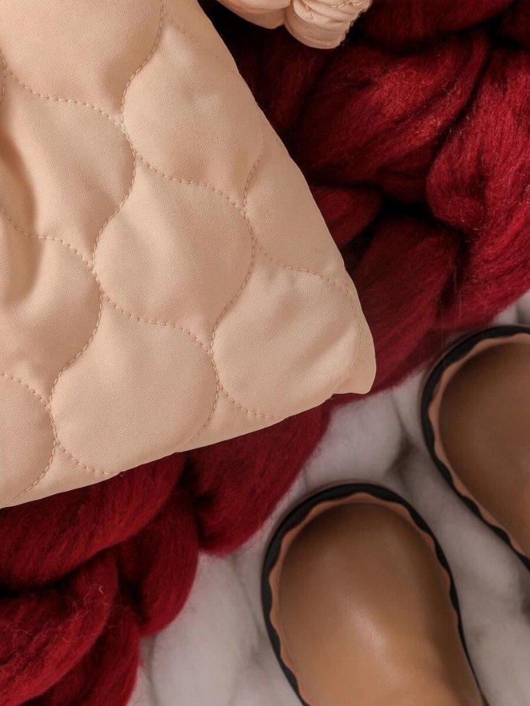 Baby Apricot Double Bow Pattern Coat