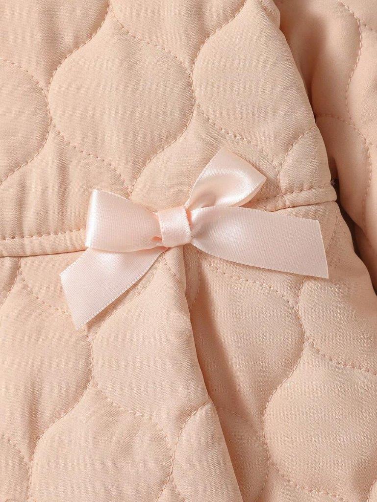 Baby Apricot Double Bow Pattern Coat