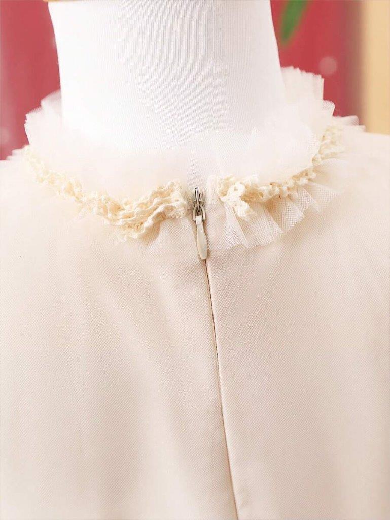 Baby Elegant Frilled Neck Dress With Hat