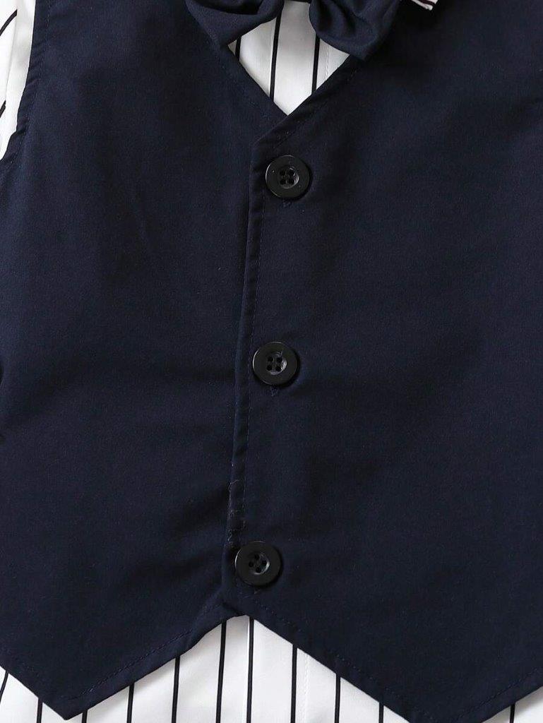 Toddler Boys 2 in 1 Stripe Shirt And Pants Set