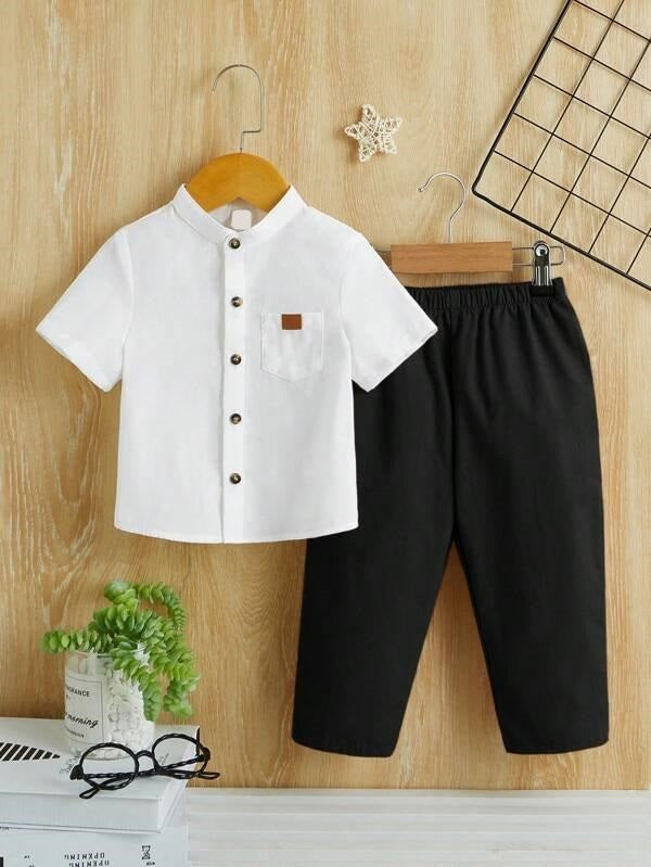 Baby Pocket Shirt And Pants Set
