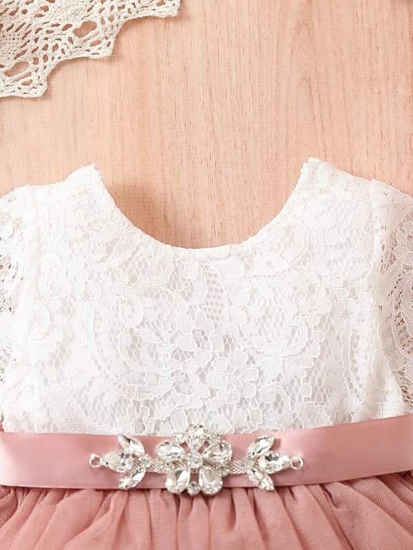 Baby Lace Mesh Bodysuit Dress