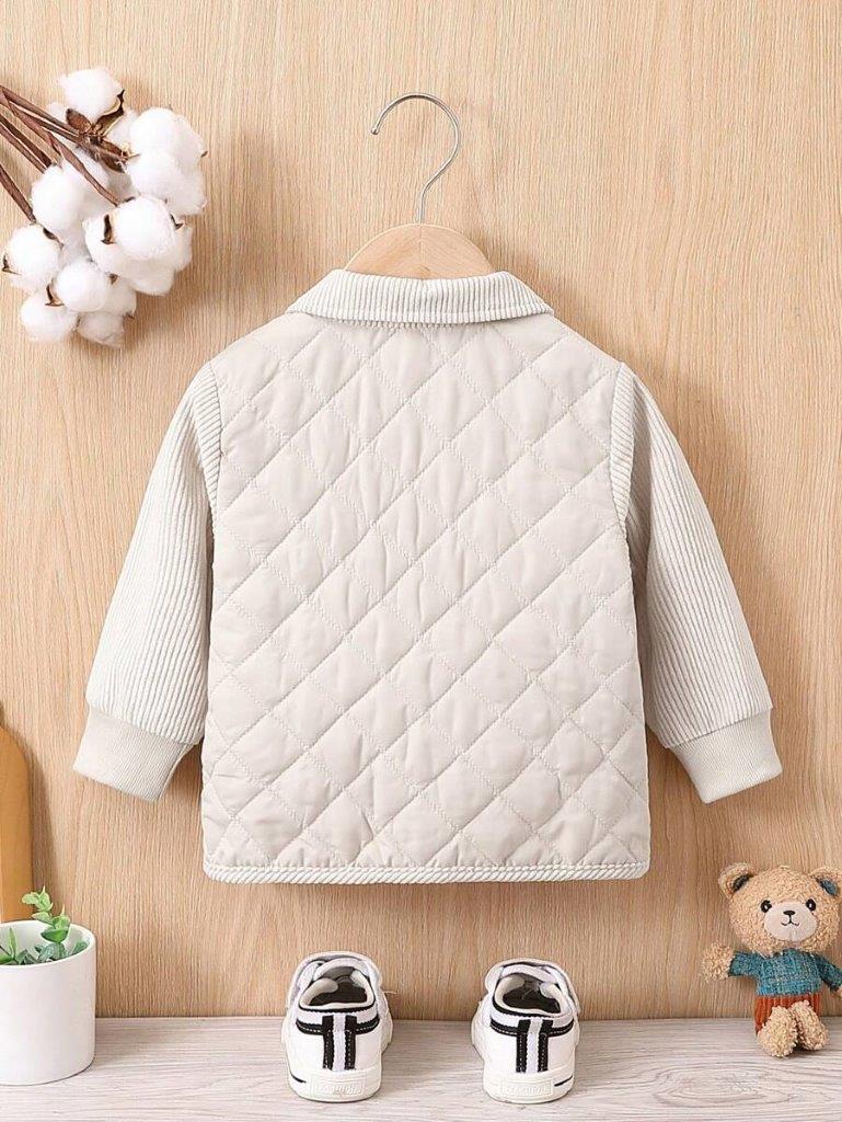 Baby Pattern Flap Pocket Coat