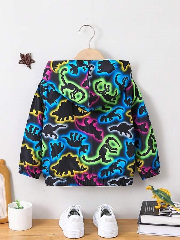 Toddler Boys Dino Hooded Jacket
