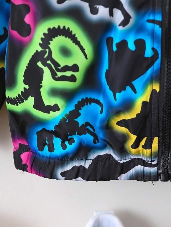 Toddler Boys Dino Hooded Jacket