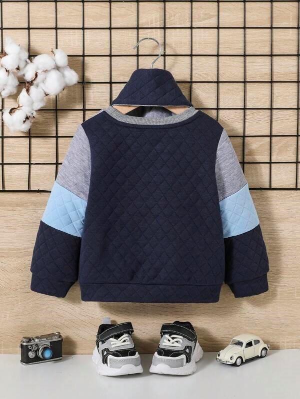 Baby Colour Block Pullover With Scarf