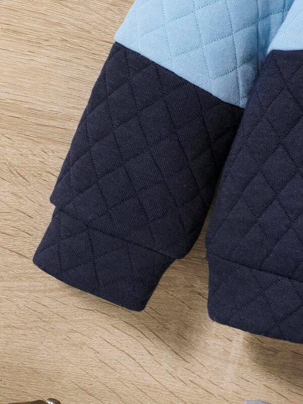 Baby Colour Block Pullover With Scarf