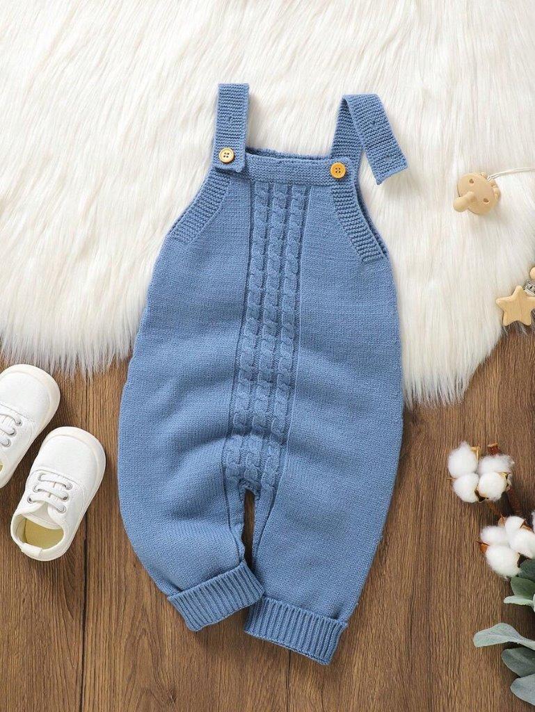 Baby Knitted Cable Jumpsuit Without Tee