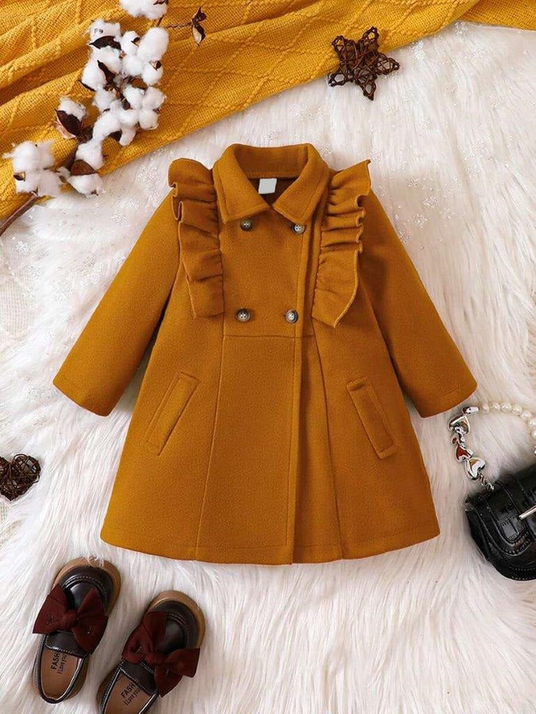 Baby Ruffle Trim Overcoat