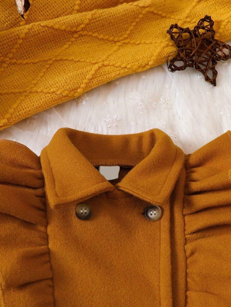 Baby Ruffle Trim Overcoat