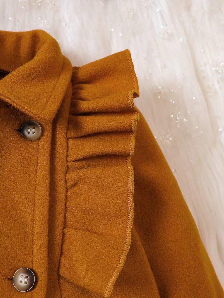 Baby Ruffle Trim Overcoat
