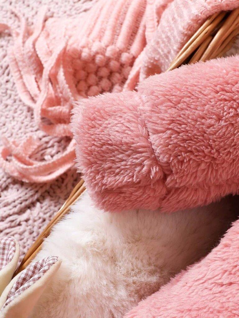 Baby Pink 3D Ears Hooded Jumpsuit