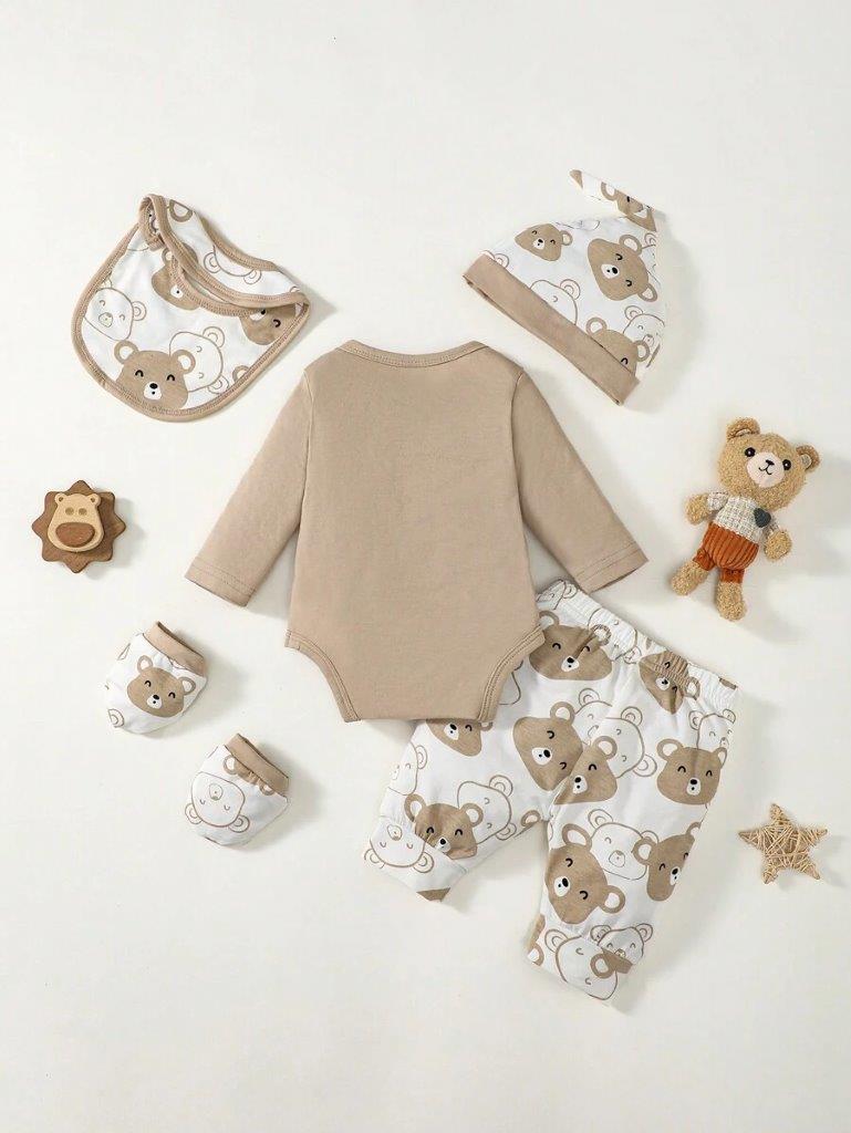 Baby 5 Piece Graphic Bear Set