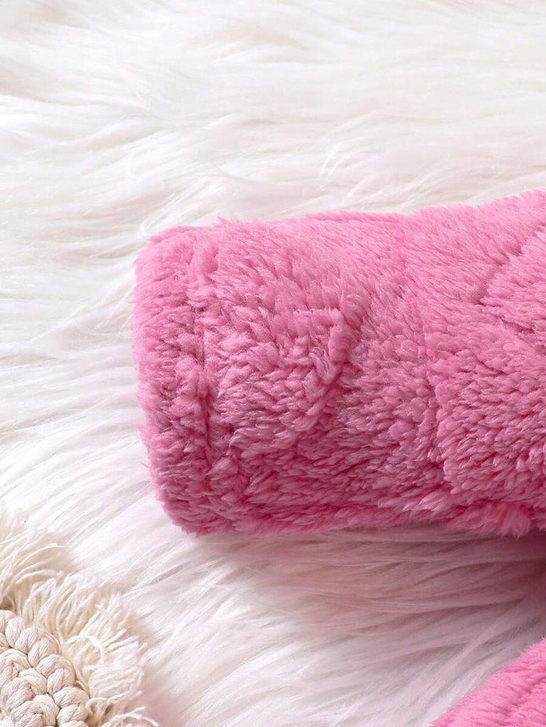 Baby Hot Pink Fluff Hooded Jumpsuit